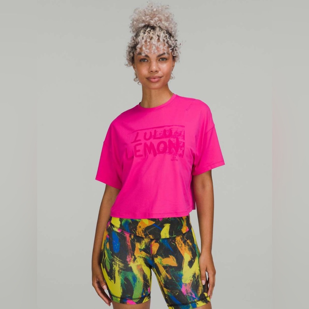 Lululemon Abrasion-Resistant Training T-Shirt * Ed Curtis in Sonic Pink
